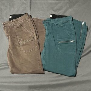 Denim Cargo Style Pants